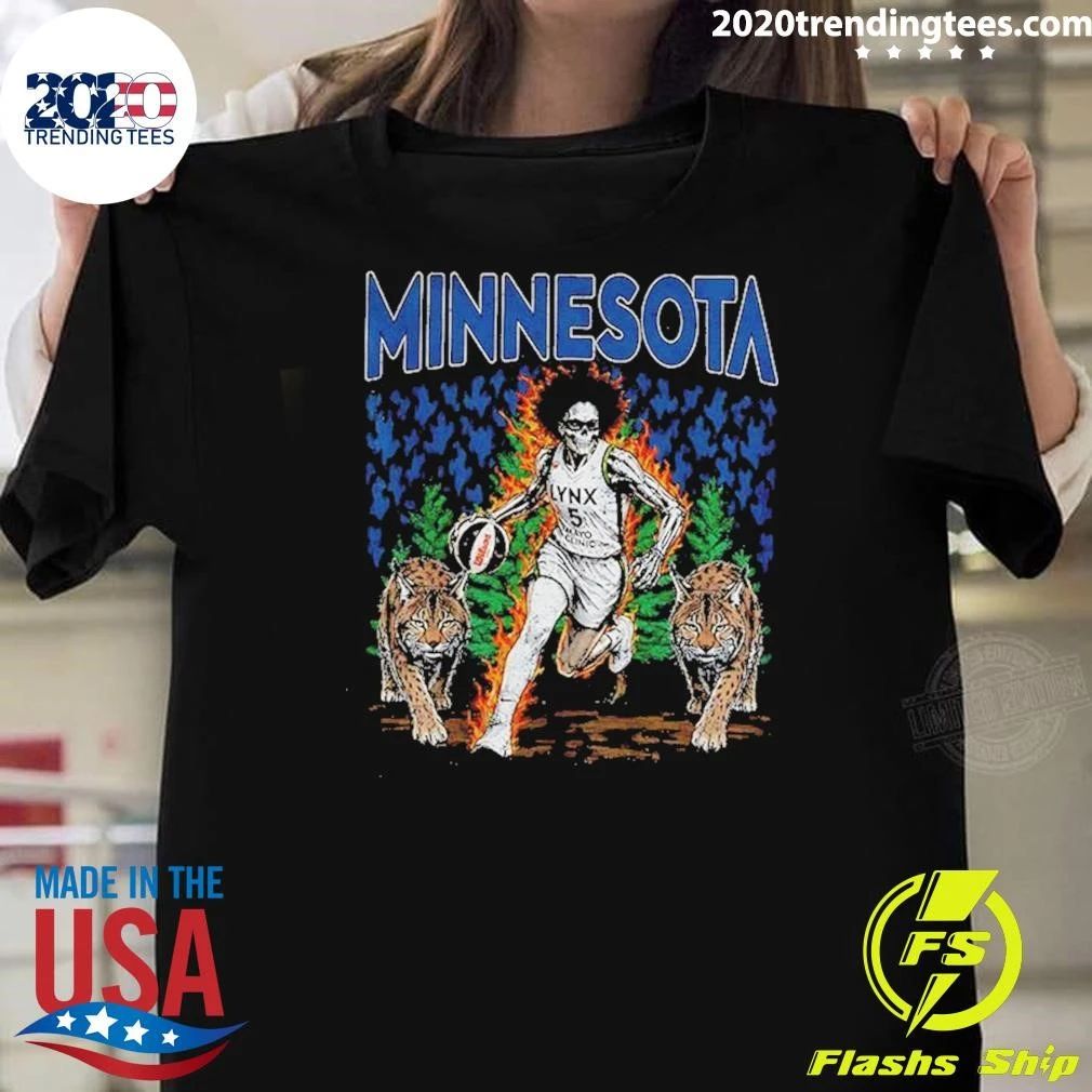 Miles Minnesota Lynx Wnba Basketball Women Skull Game Day 2026 Shirt