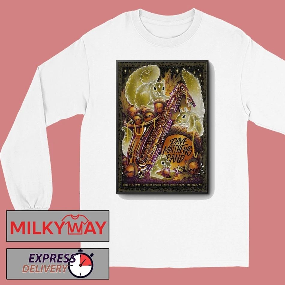 Dave Matthews Band Raleigh NC Tour On June 5 2026 Poster shirt