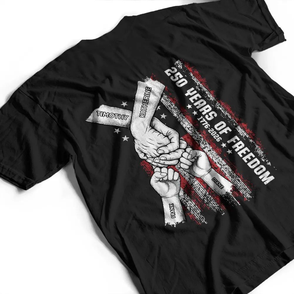Stars & Stripes Family 250 Years Of Freedom - Personalized T Shirt