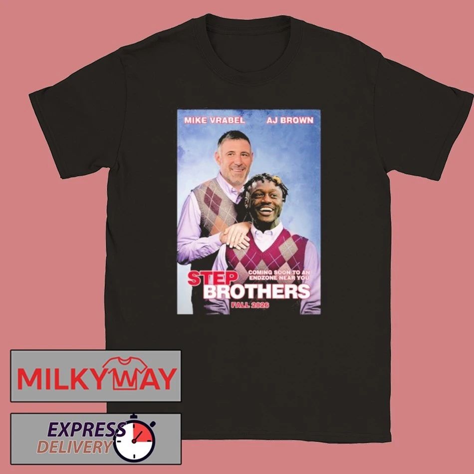 Mike Vrabel and AJ Brown Step Brothers NE shirt