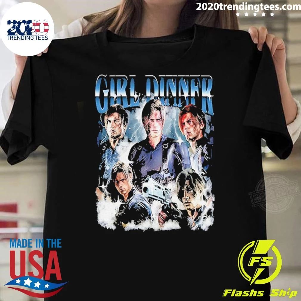 Girl Dinner Leon Kennedy Art Shirt