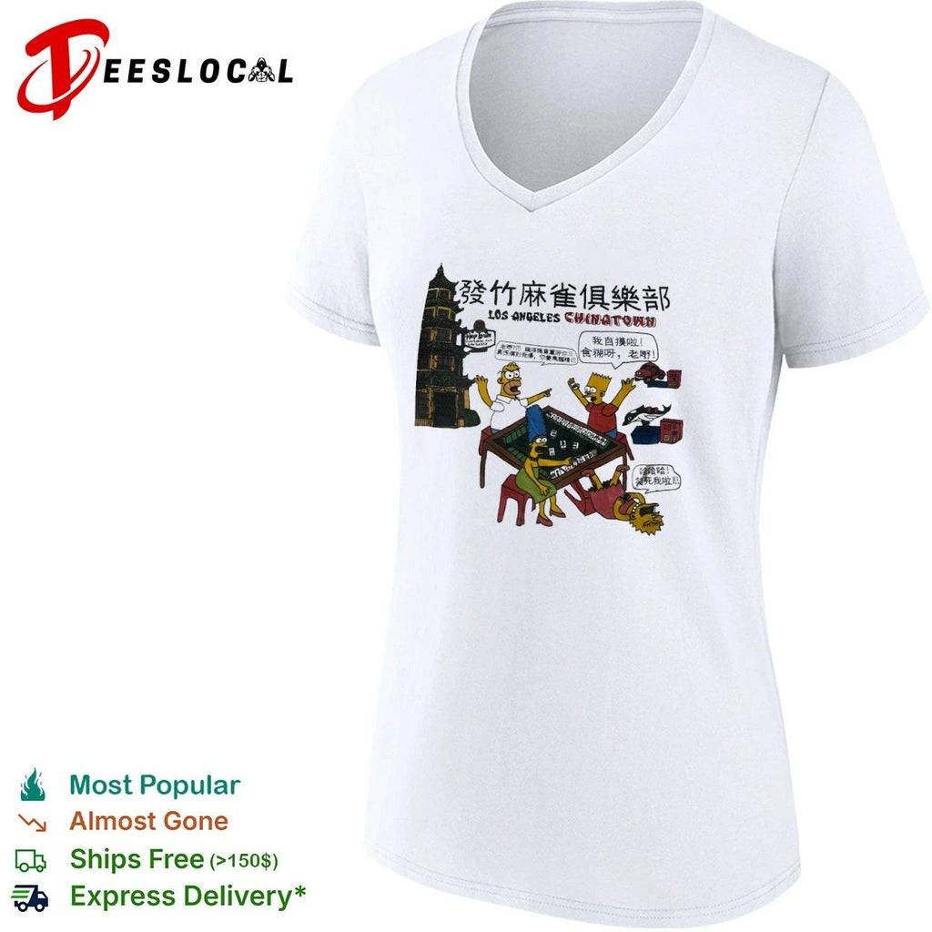 The Simpsons Los Angeles Chinatown Mahjong Club T-shirt