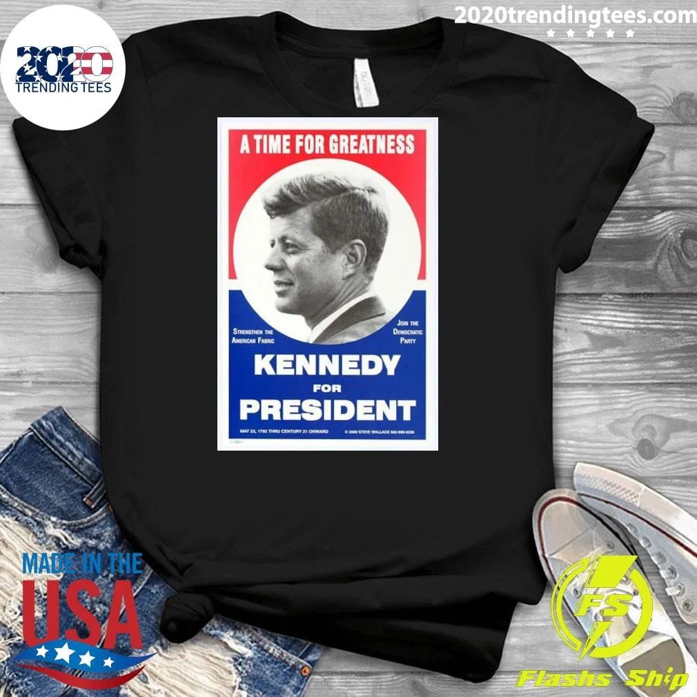 Vintage 1960’s JFK Kennedy Presidential Election Poster Shirt