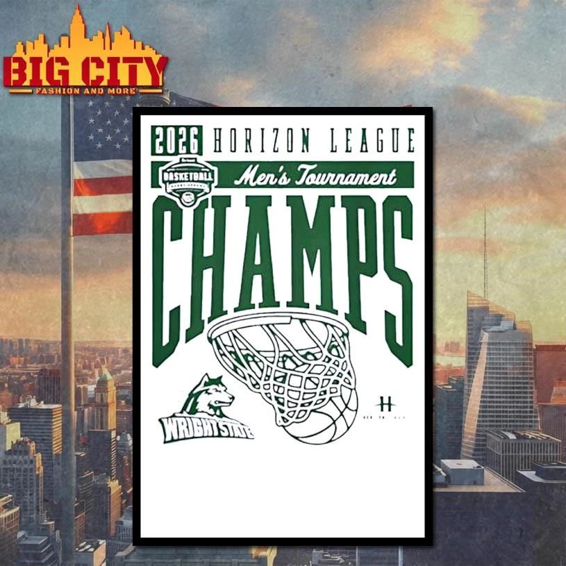 Wright State Basketball 2026 Horizon League Men’s Tournament Champions Shirt