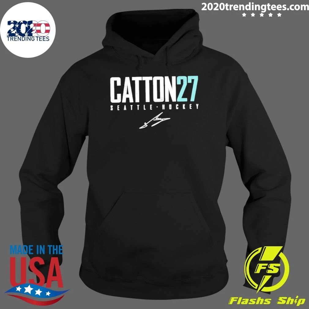 Berkly Catton 27 Seattle Krake Hockey Signature Shirt