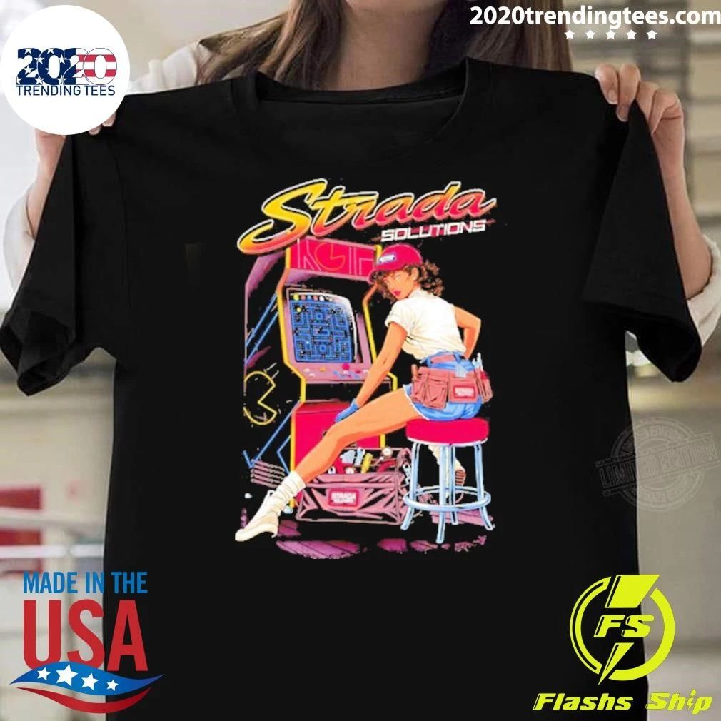 Strada Solutions Arcade Mechanic Retro Gaming Shirt