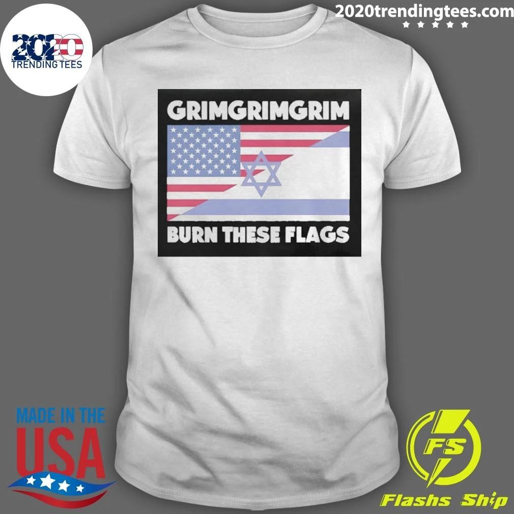 Grimgrimgrim Burn These Flags protest Shirt