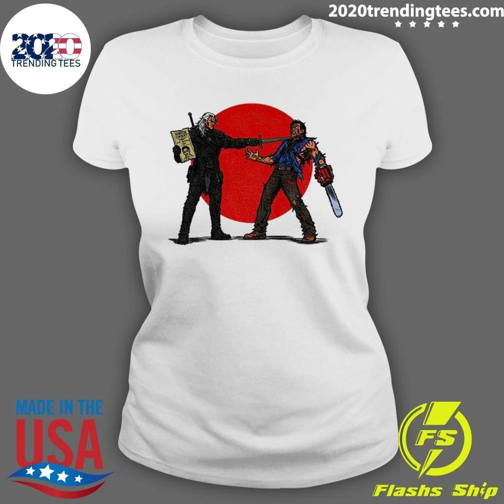 Geralt vs Ash Evil Dead Or Alive Shirt
