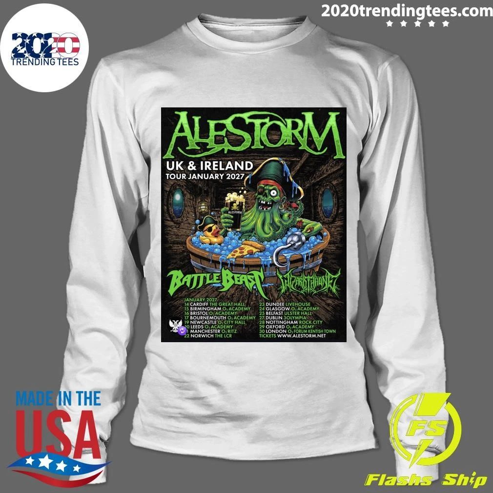 Battle Beast And Wizardthrone Join Alestorm for UK And Ireland January 2027 Tour Shirt