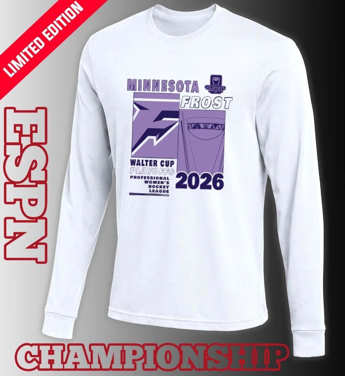 Minnesota Frost 2026 PWHL Walter Cup Playoffs Fragments Shirt