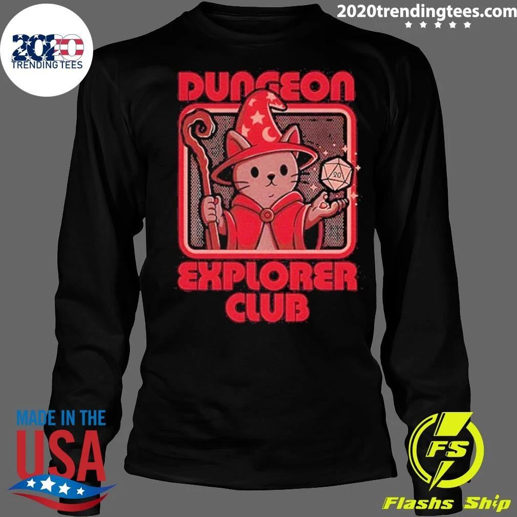 Rpg Mage Cat Dungeon Explorer Club Shirt
