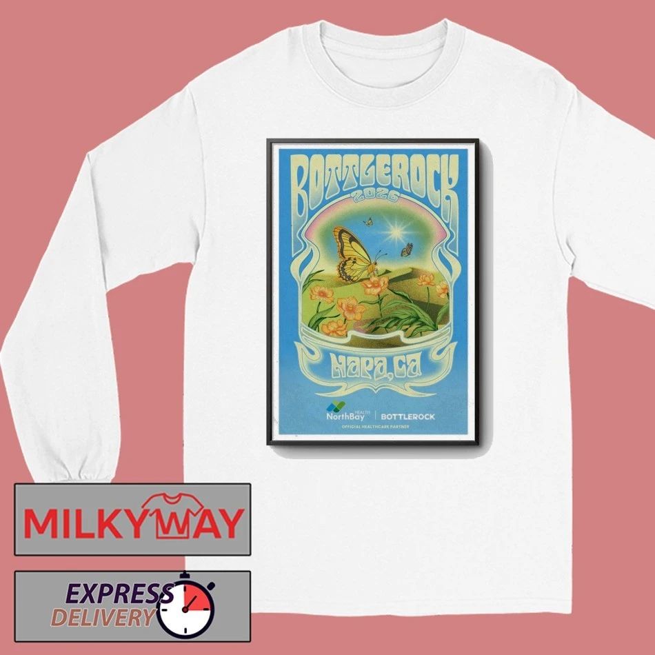 TOUR 2026 BottleRock Napa Valley Poster NorthBay Health shirt