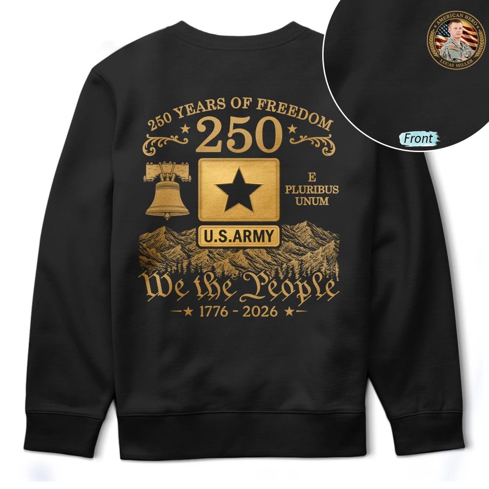 Custom Photo American Hero 250 Years Of Freedom - Personalized T Shirt