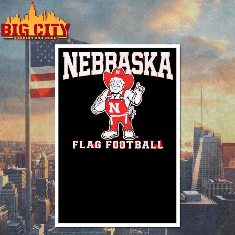 Nebraska Cornhuskers Flag Football T-shirt
