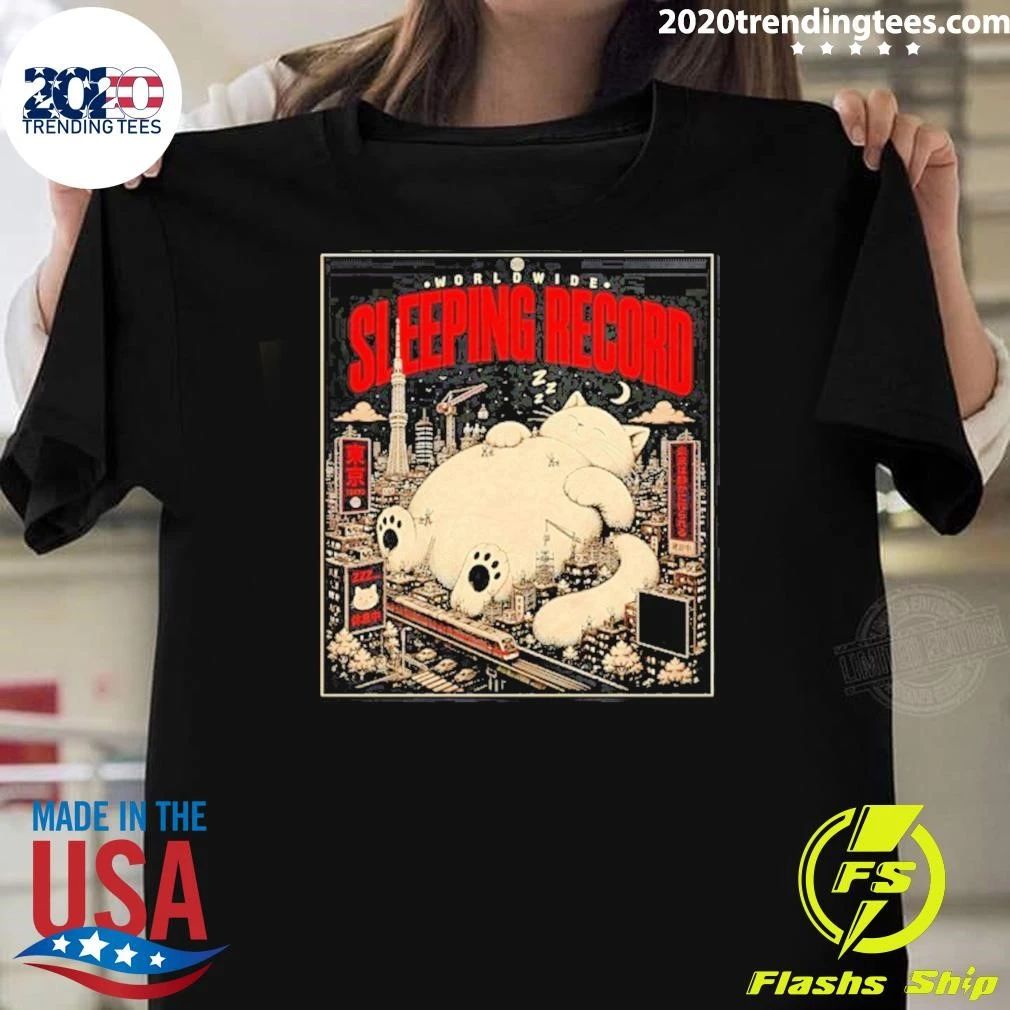 Worldwide Sleeping Record Tokyo Big Cat Shirt