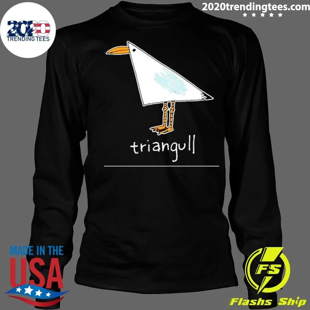 Triangull Seagull Triangle Bird Pun Minimalist Shirt