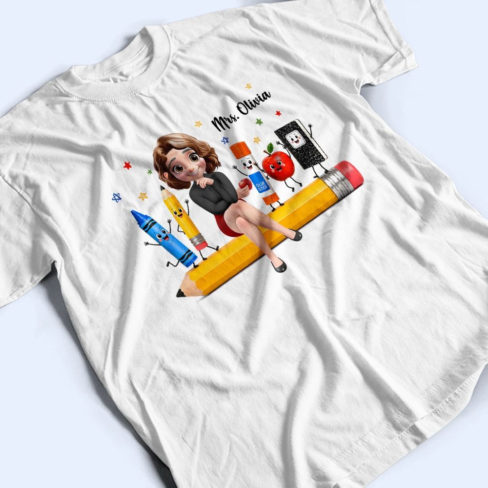 Teacher Life Happy To See Your Face - Personalized T Shirt