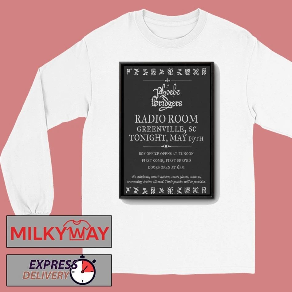 LIMITED Poster Phoebe Bridgers May 19 2026 Greenville, SC TOUR shirt