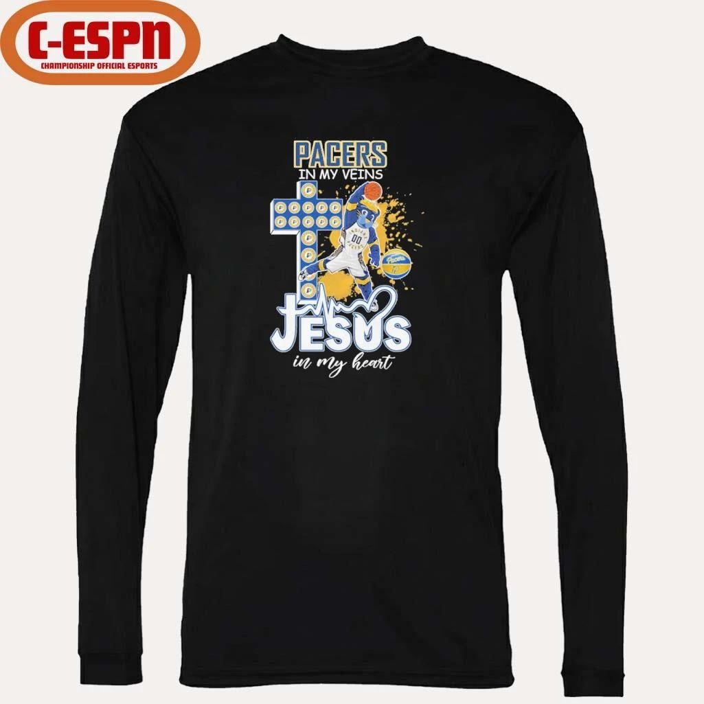 Indiana Pacers 2026 In My Veins Jesus In My Heart Shirt