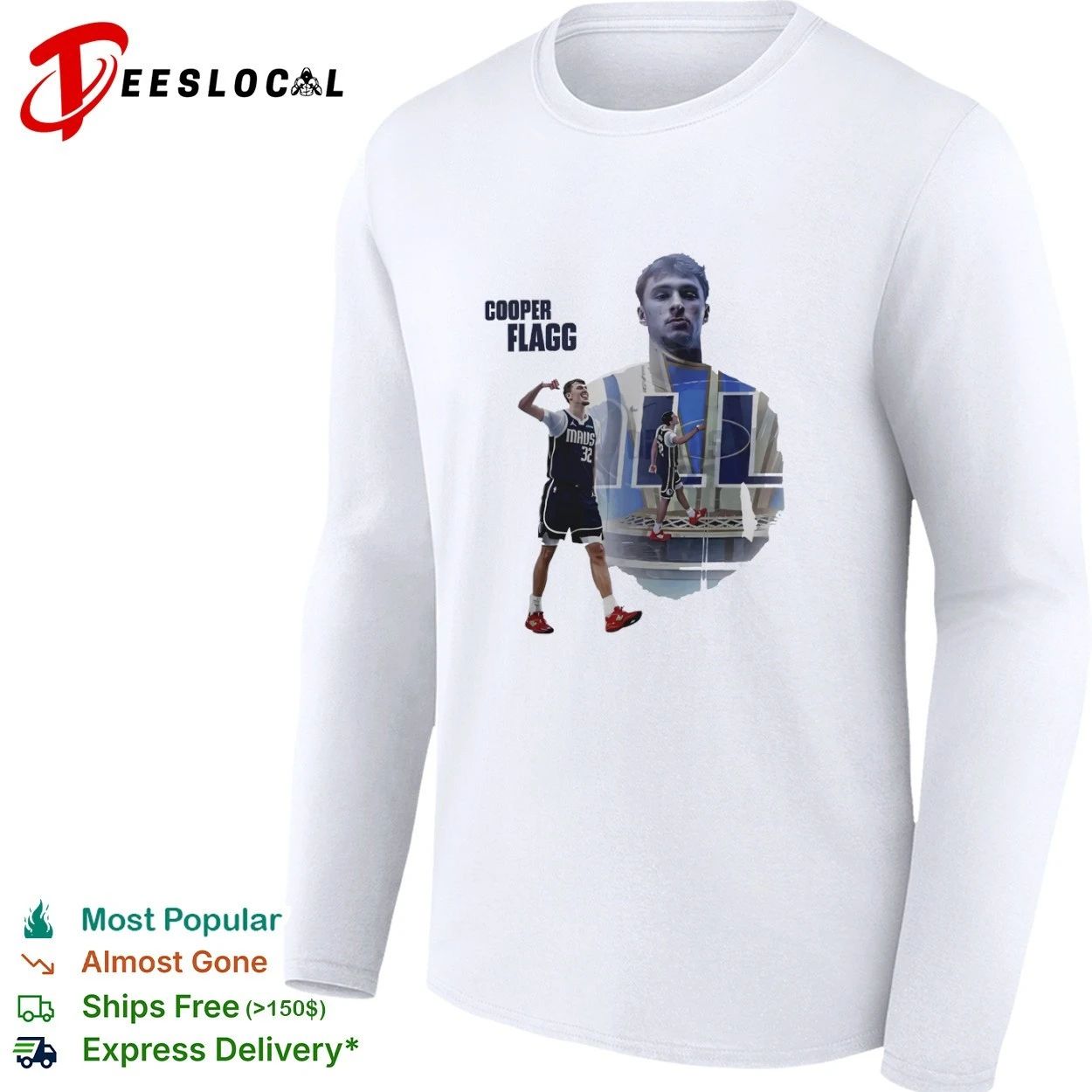 Cooper Flagg Dallas Mavericks NBA Rookie of the Year T-shirt