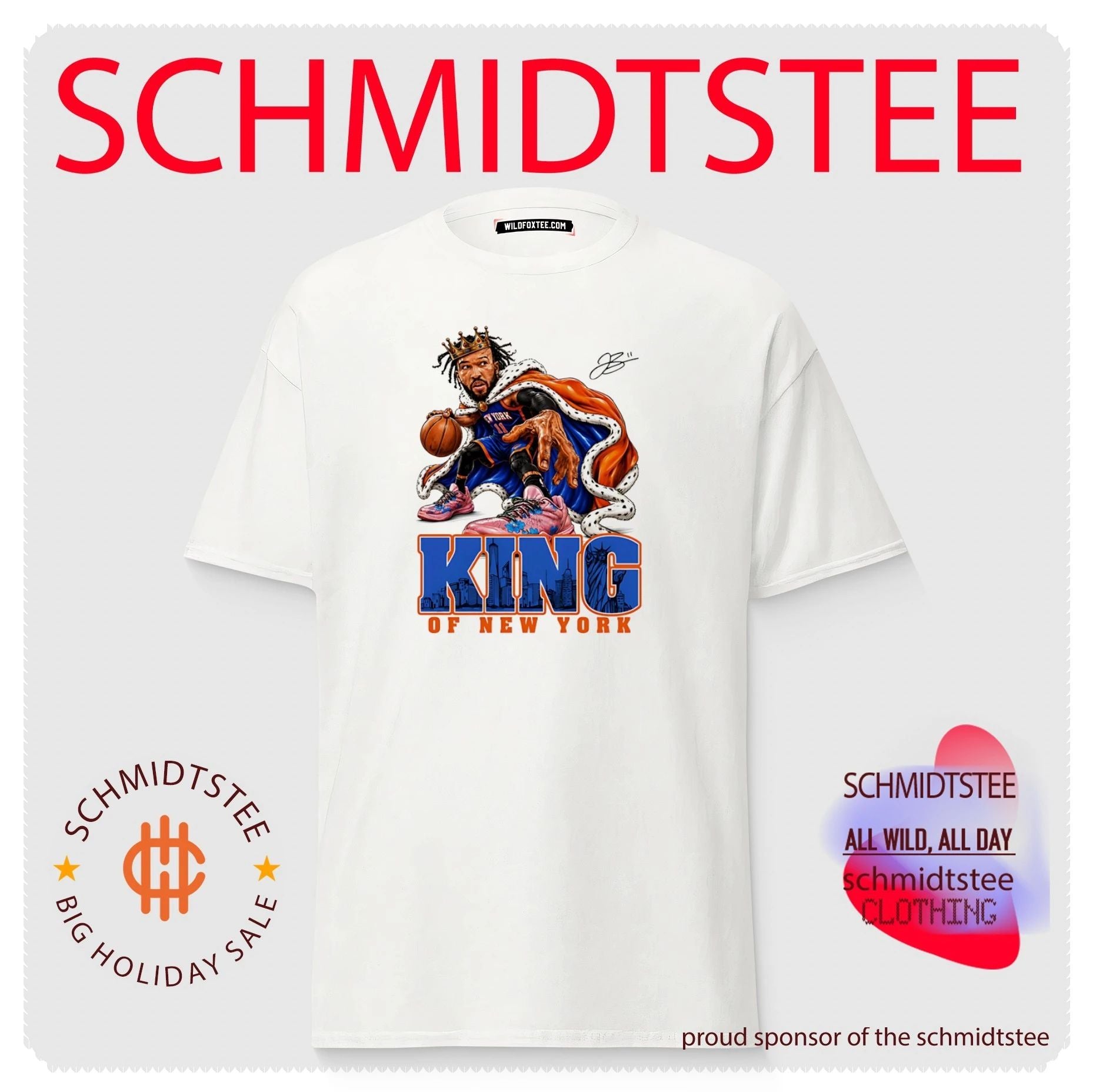 King of New York Knicks Jalen Brunson signature paint shirt