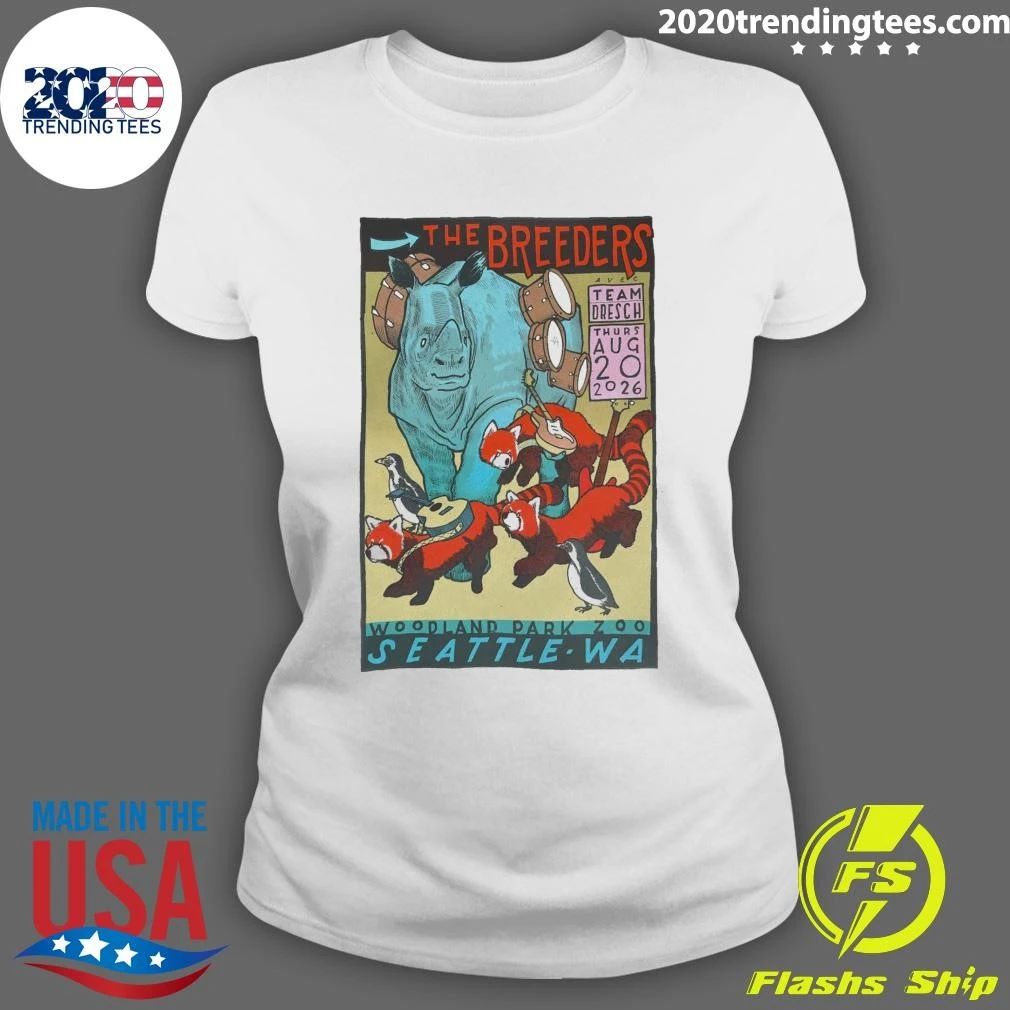 The Breeders Seattle On August 20 2026 Woodland Park Zoo Seattle WA Shirt