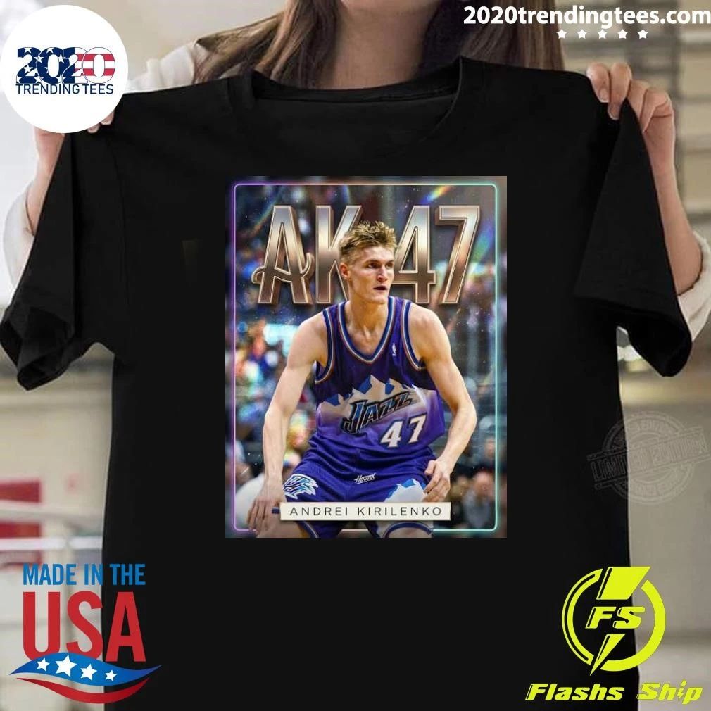Andrei Kirilenko AK-47 Utah Jazz Legendary NBA Basketball Art Shirt