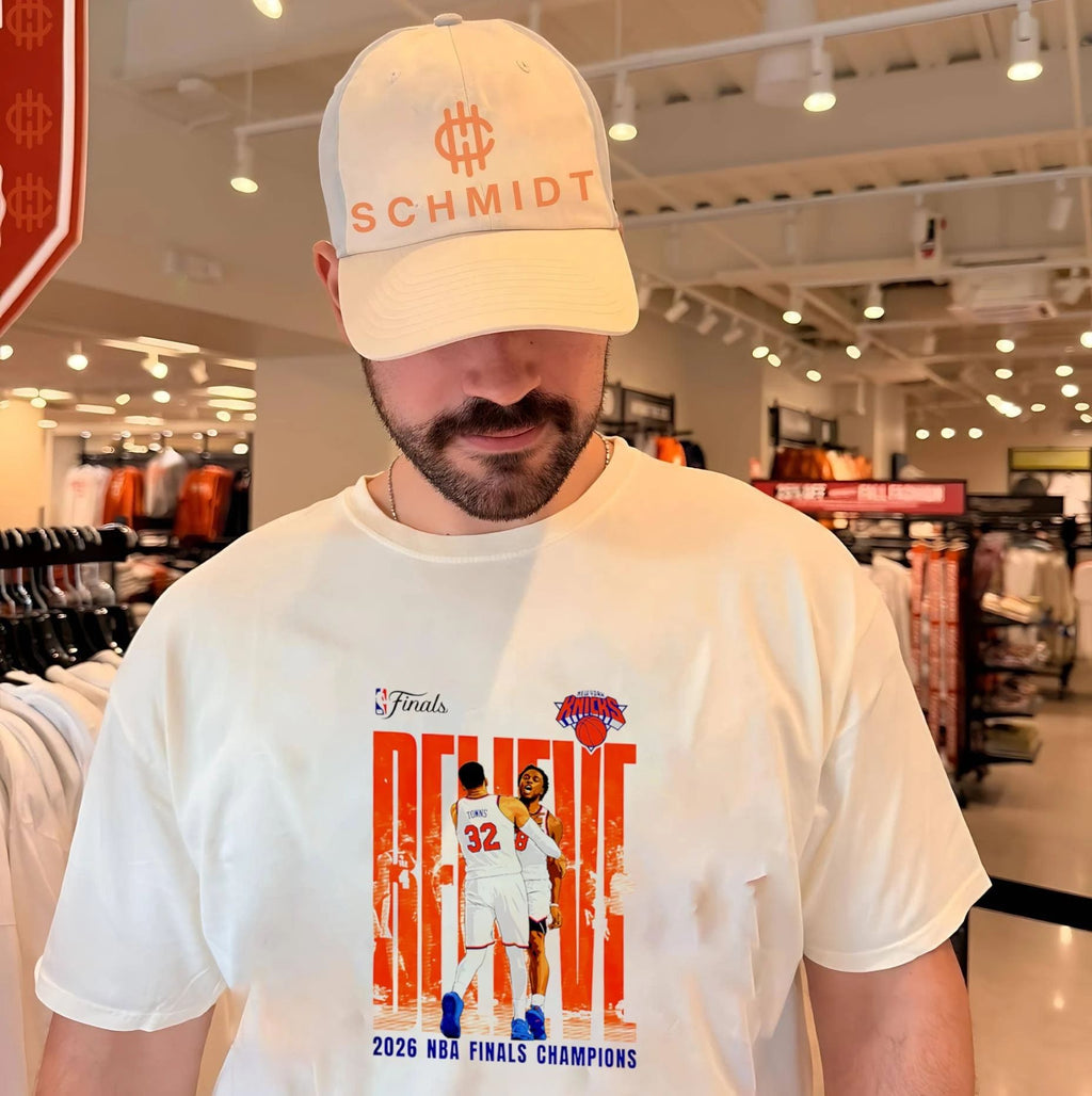 New York Knicks OG Anunoby & Karl-Anthony Towns 2026 NBA Finals Champions Believe shirt