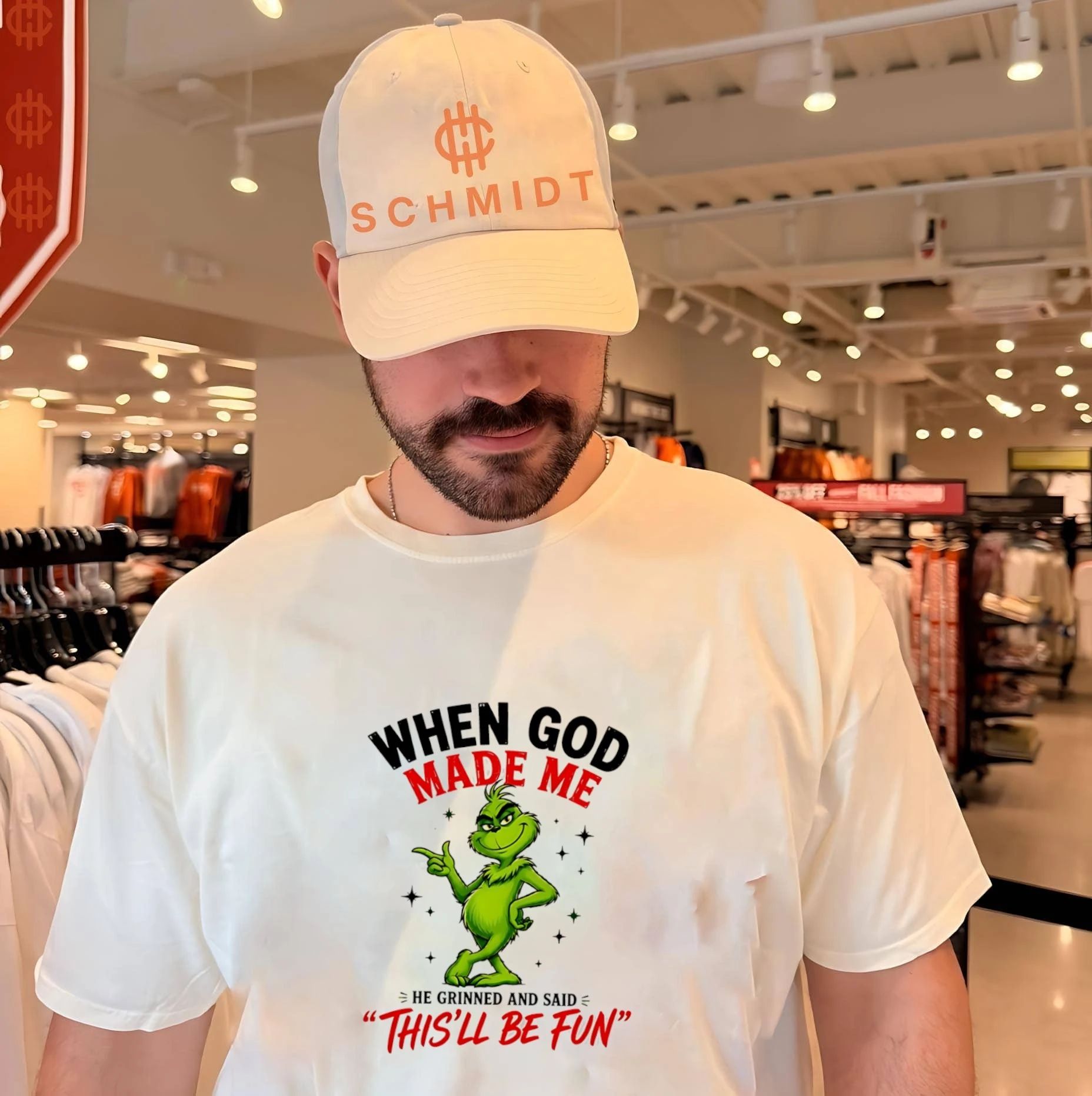 When God made me he grinned and said this’ll be fun Grinch shirt