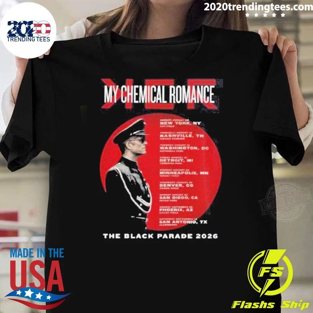 My Chemical Romance The Black Parade North America 2026 Tour Shirt