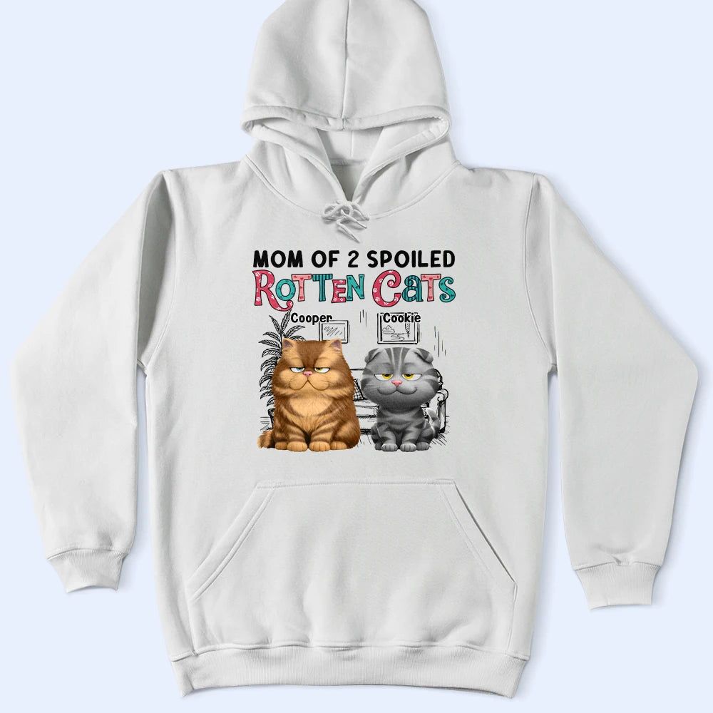Mom Of Spoiled Rotten Cat - Personalized T Shirt