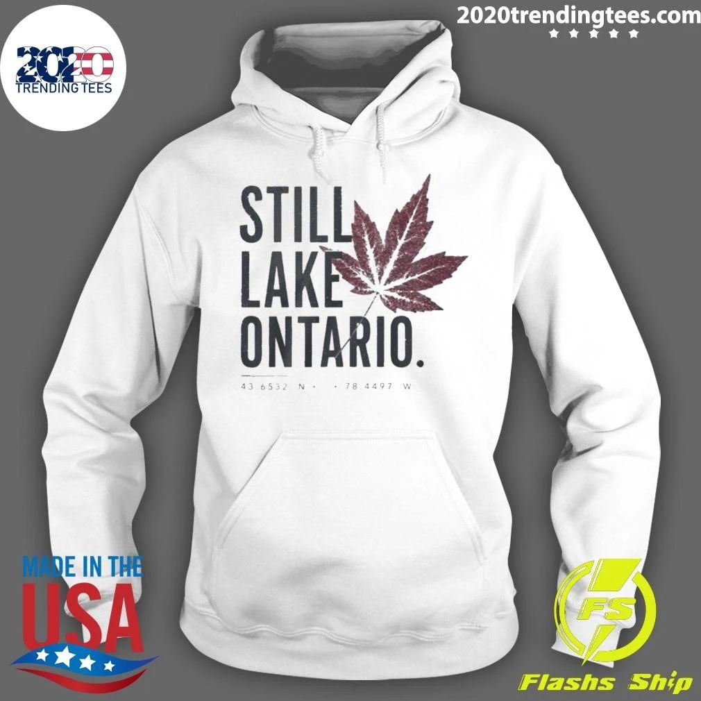 Still Lake Ontario With Coordinates Great Lakes Shirt