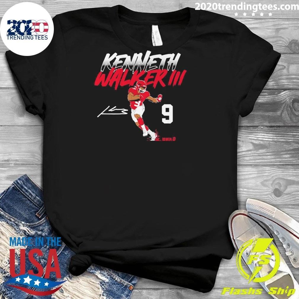Kenneth Walker III Name Number Pose Shirt