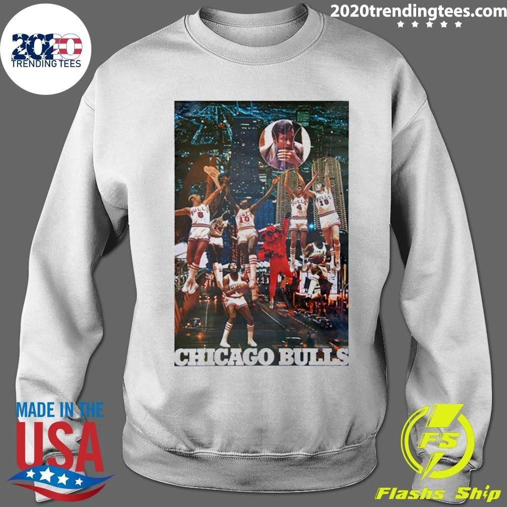 Chicago Bulls Downtown 1972 Team Collage Vintage Shirt