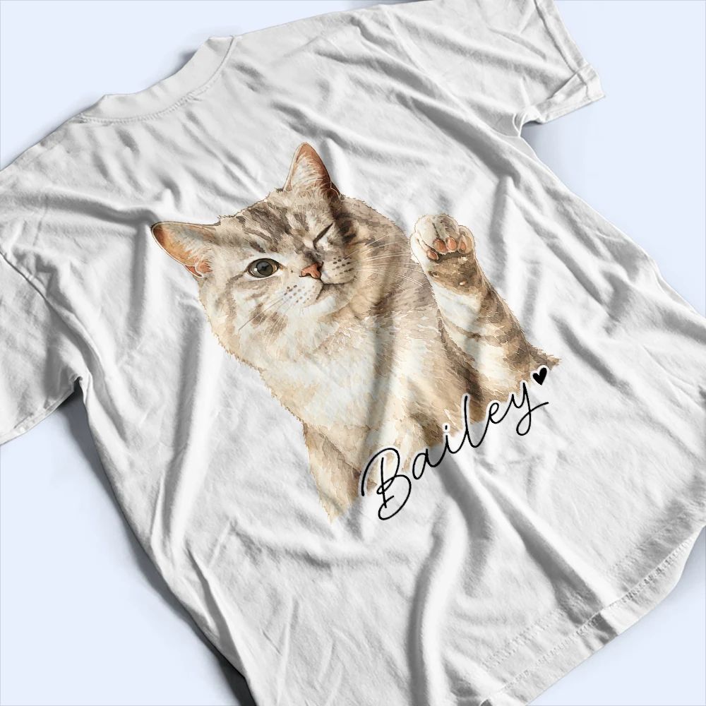 Custom Photo Realistic Watercolor Art Pet Dad Pet Mom - Personalized T Shirt