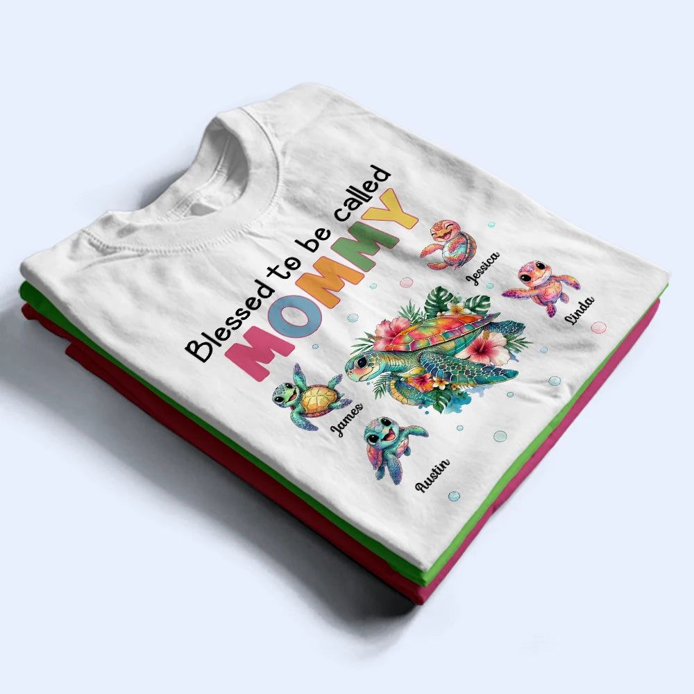 Blessed To Be Called Grandma Sea Turtle - Personalized T Shirt