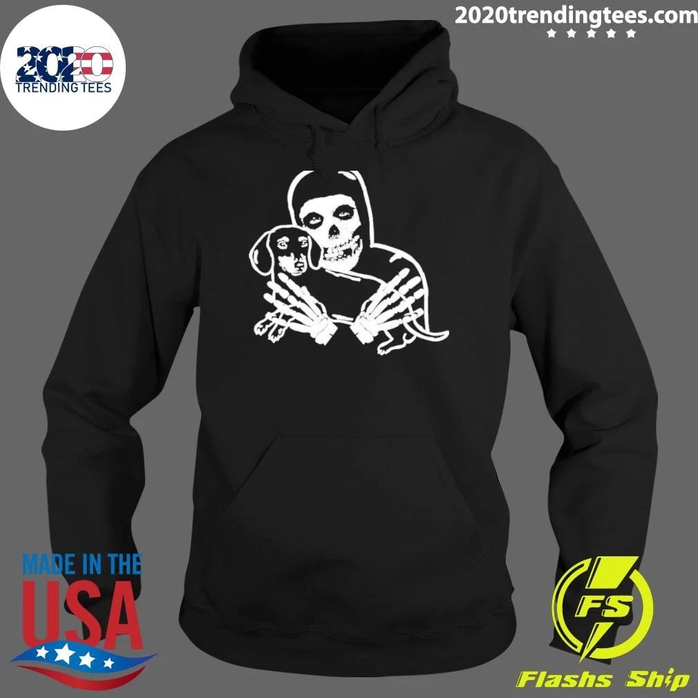 Misfits Skull Holding Dachshund Punk Rock Shirt