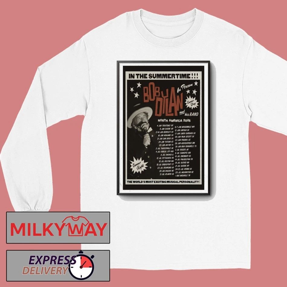 Bob Dylan Jun 12 2026 Lincoln, CA Poster shirt