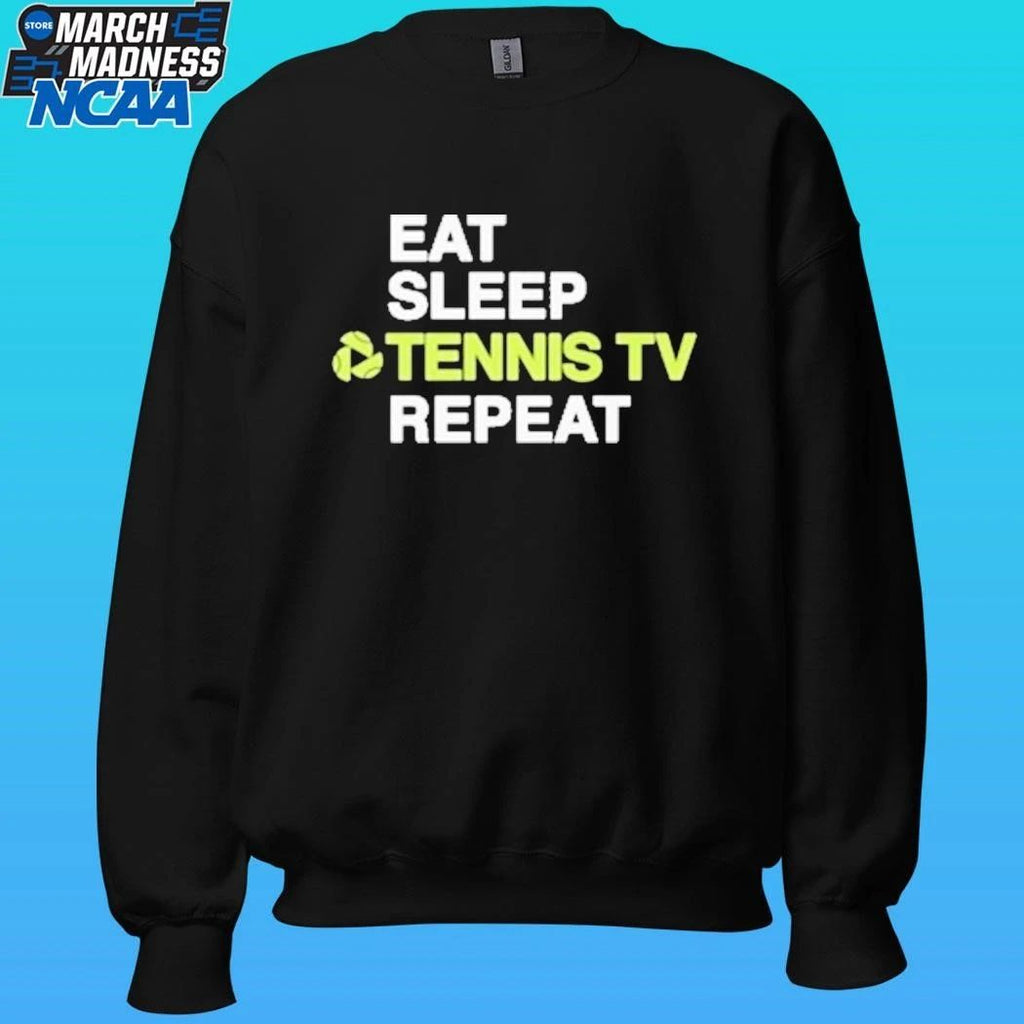 Jon Favreau Eat Sleep Tennis Tv Repeat Shirt