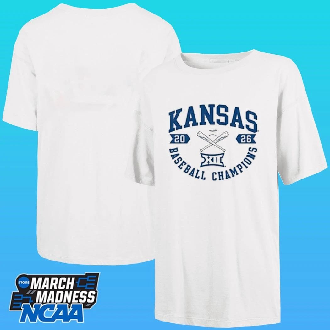 Kansas Jayhawks Summit Sportswear 2026 Big 12 Baseball Tournament Champions Shirt