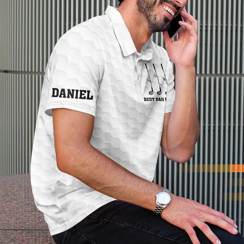 Best Dad Grandpa By Par Golf Clubs - Personalized Polo Shirt