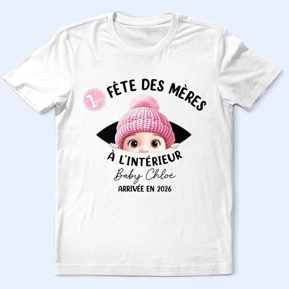Bébé À L'intérieur - Pour Future Maman - T-Shirt Personnalisé