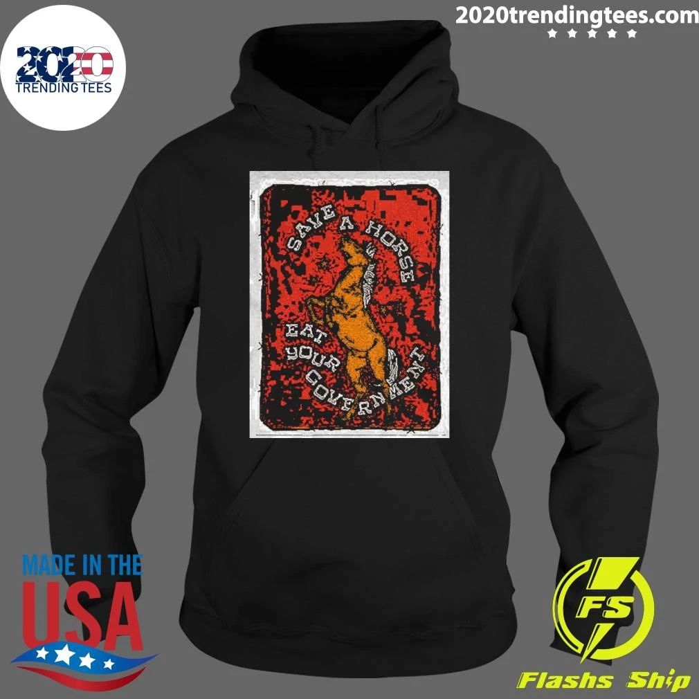 Equine Illustration Save A Horse Eat Your Government Shirt