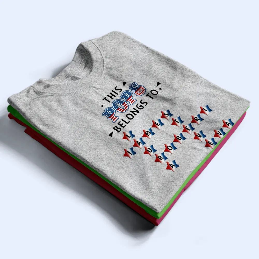 Crossword This Grandpa Belongs To Kids - Personalized T Shirt