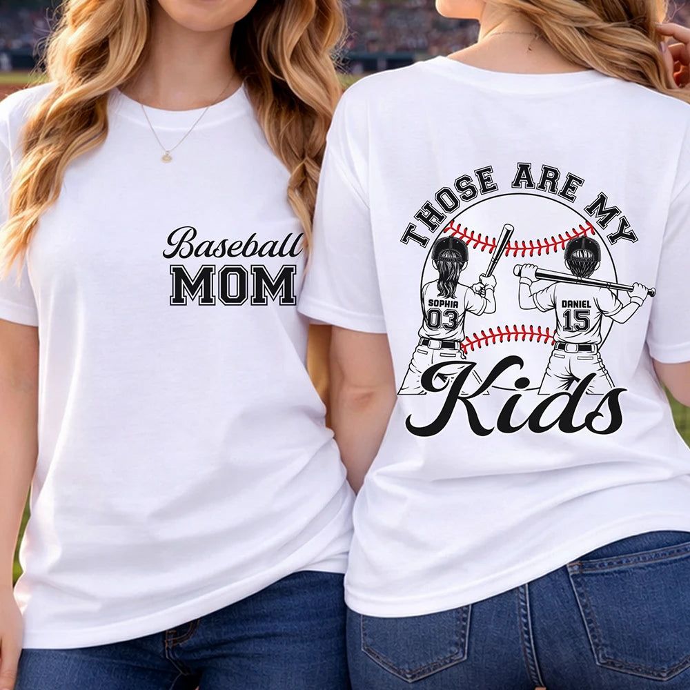Those Are My Kids Baseball - Personalized T Shirt