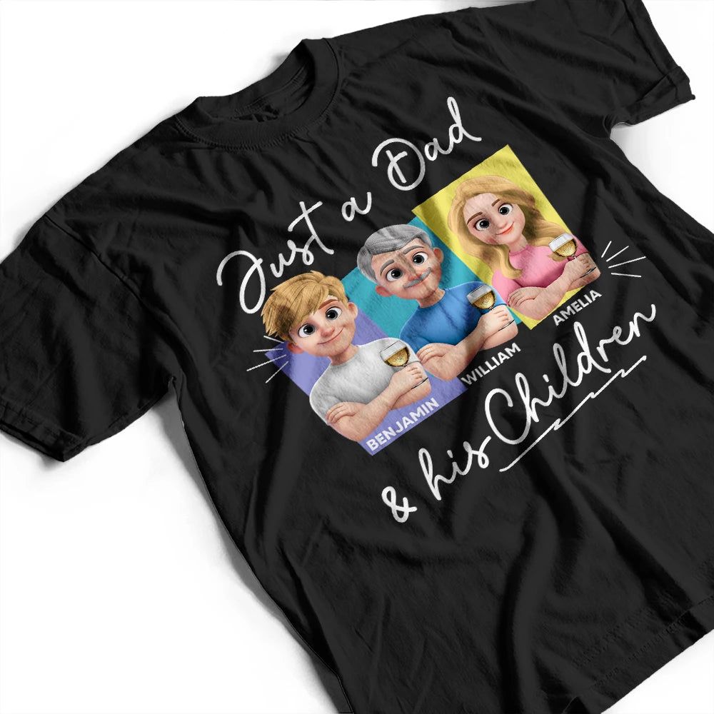 Just A Dad And His Girl 3D New Version - Personalized T Shirt