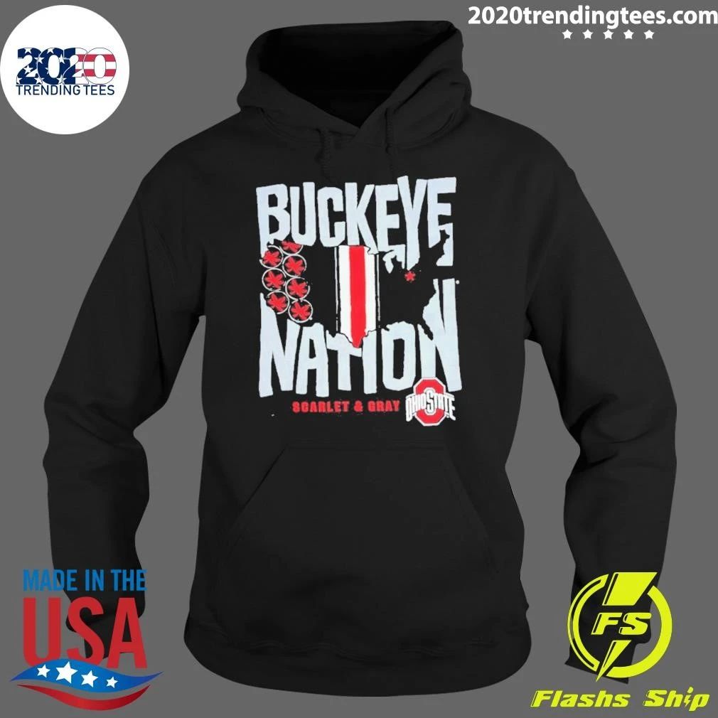 Charcoal Buckeye Nation Scarlet and Gray Signature Shirt