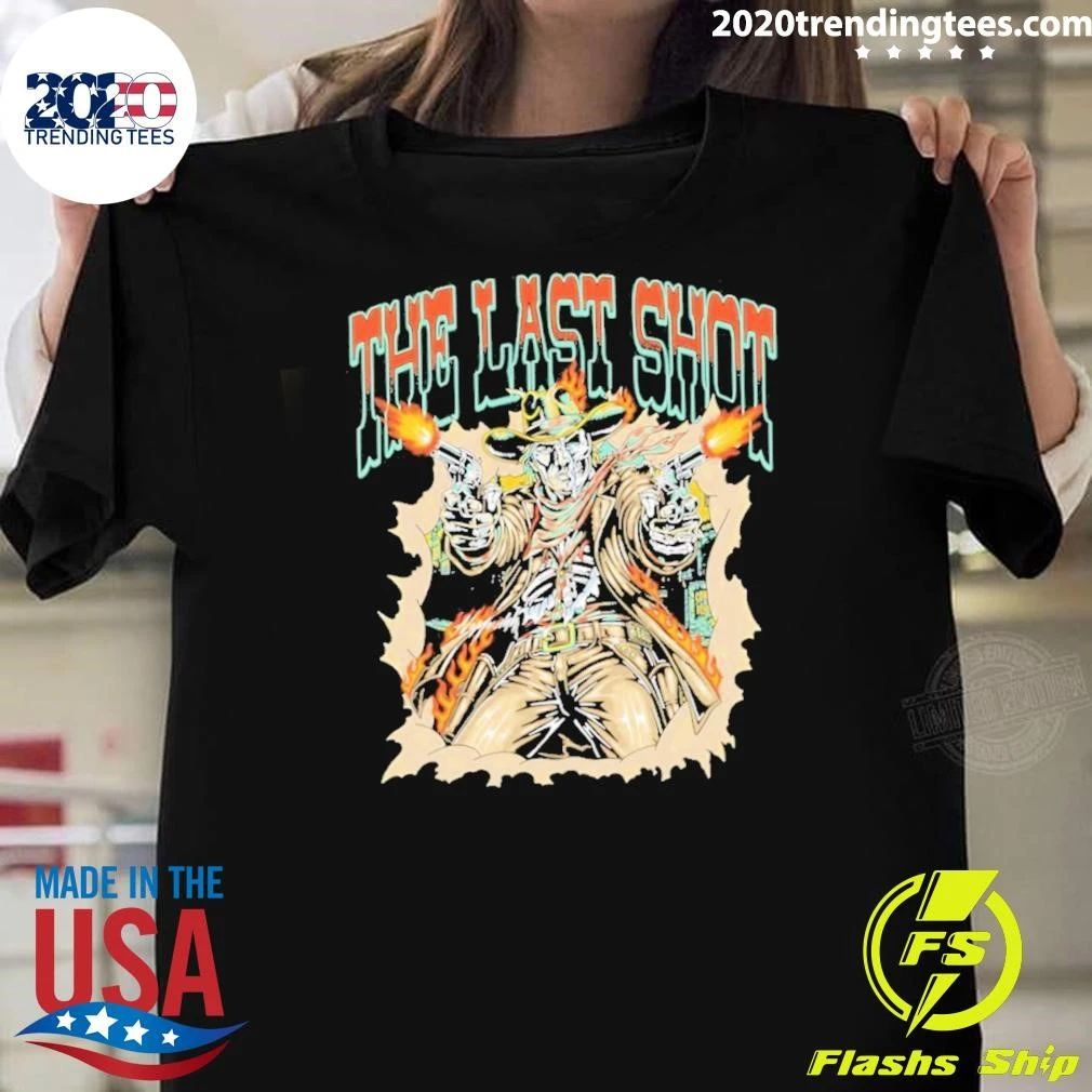 The Last Shot Cowboy Skeleton Western Shirt