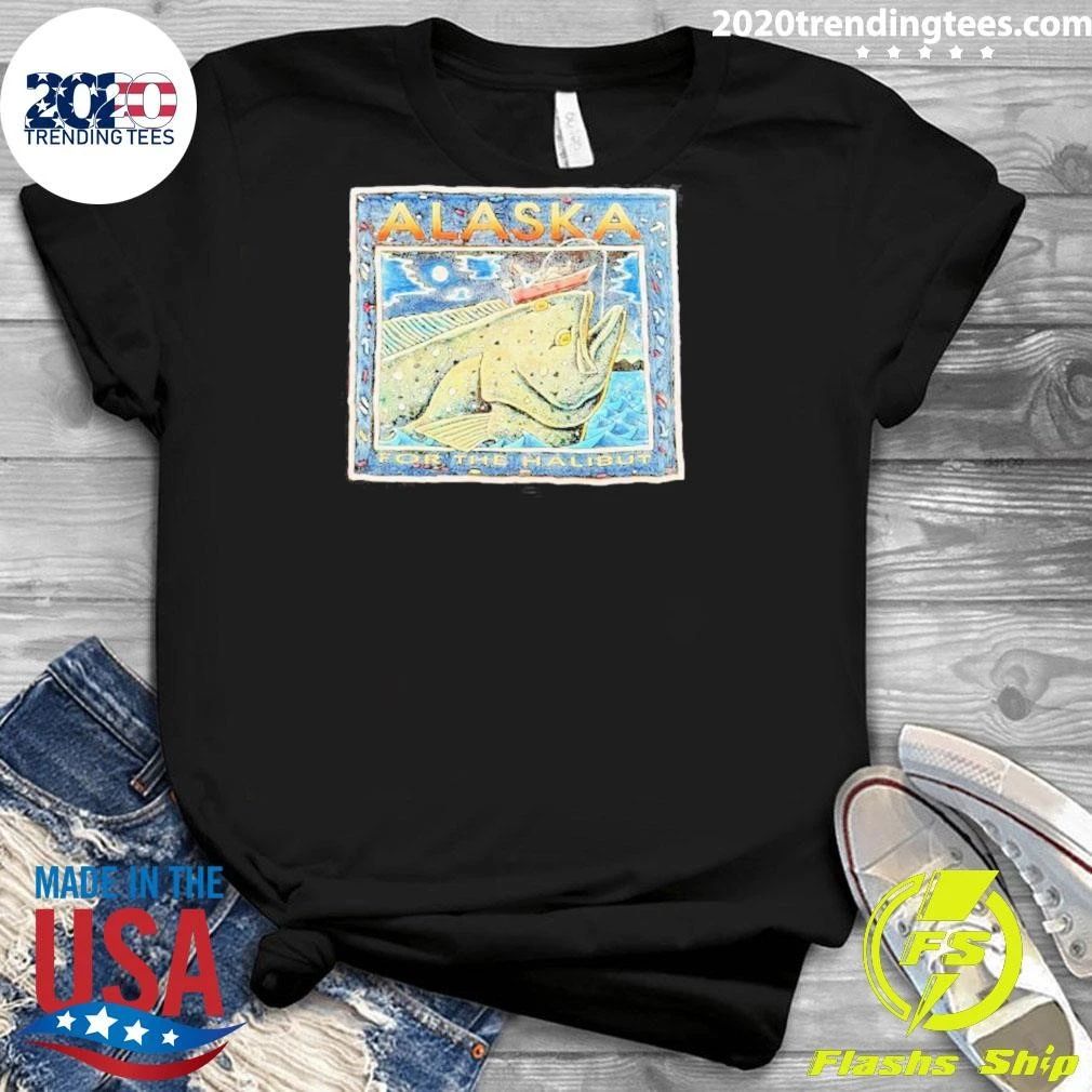 Alaska For The Halibut Ray Troll Fishing Shirt