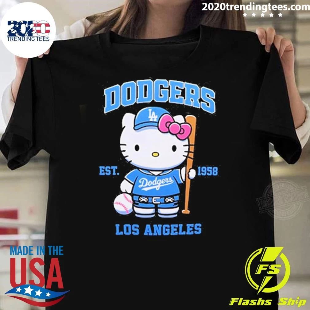 House of Tees Kitty Los Angeles Dodgers Est. 1958 Shirt